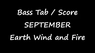 Earth Wind and Fire - September (BASS TAB / SCORE)