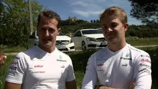 Nico Rosberg: Trailer Hockenheim GP mit Michael Schumacher