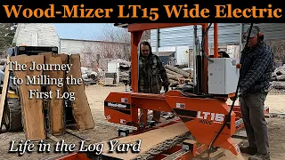 Wood Mizer Lt15 Wide Electric - The Journey to Milling the First Log