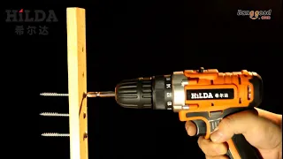Unboxing HILDA 12 21V Electric Drill with Rechargeable Lithium Battery Screwdrive