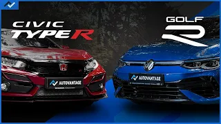 VW GOLF 8 R (PREMIERĂ NAȚIONALĂ) vs HONDA CIVIC TYPE R ULTIMATE EDITION - 50.000 EURO BUCATA