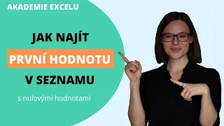 Jak najít první hodnotu v seznamu s mezerami | Funkce posun a pozvyhledat