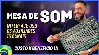 🎛️MESA DE SOM 16 CANAIS + 3 AUX [Interface USB + BLUETOOTH] Por menos de R$1.3k no Brasil [AZM 16FX]
