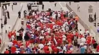 Poland vs. Russia - Hooligans fight Warschau