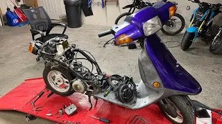 I Made This Moped Go 50 MPH Honda Elite BIG BORE Scooter