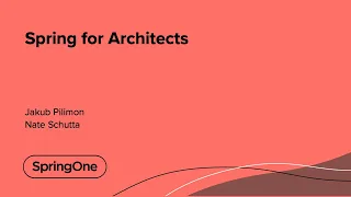 Spring for Architects