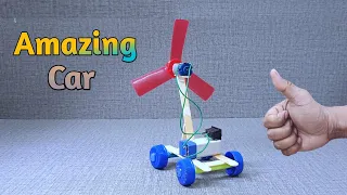 Make Amazing simple car with DC motor modal 2024 Ice cream stick car with bottle cap
