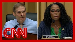 Watch Rep. Jordan clash with Rep. Plaskett on the credibility of FBI whistleblowers