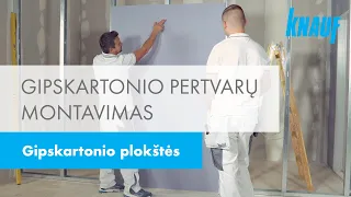 Knauf gipskartonio plokščių tvirtinimas ant konstrukcijos karkaso