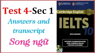 Ielts listening Cambridge 10 test 4-Section 1-transcript song ngữ-Luyện nghe Ielts cho người bắt đầu