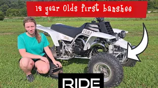 12 year old takes the banshee first solo ride