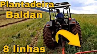 PLANTANDO MILHO COM BM 100 E PLANTADEIRA BALDAN 8 LINHAS