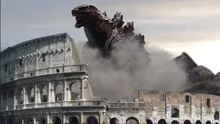 Godzilla X Kong | Godzilla vs Scylla in the Colosseum Rome Before Evolution Stop Motion VFX Test