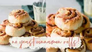 HOW TO MAKE CINNAMON ROLLS WITHOUT YEAST // NO YEAST CINNAMON ROLLS // Best Cinnamon Rolls Recipe