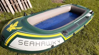 Seahawk 4 DIY wood floor 2020 - How to make wood floor inflatable boat - Home made Bass boat