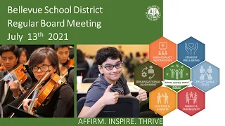 BSD 405 Board of Directors meeting, July 13th, 2021