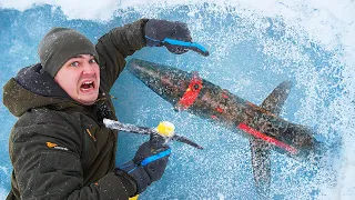 Found Terrible Finds Trapped in Ice Near Military Base!