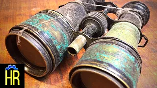 VINTAGE WW1 era BINOCULARS Restoration & Repurpose ( a transformation for a different use )