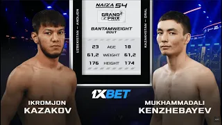 УЗБЕКСКИЙ БОЕЦ за 2 минуты ЗАДУШИЛ соперника! Kazakov Ikromjon vs Kenzhebayev Mukhammadali