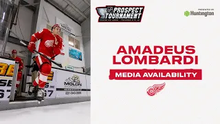 Amadeus Lombardi following game 2 of the 2022 NHL Prospect Tournament