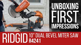 RIDGID Dual Bevel Sliding 10" Miter Saw Unboxing & First Impressions