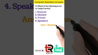 Computer Questions Answers | Computer MCQ & G.K for Competitive Exams | Computer Fundamental Skills.