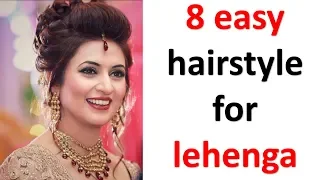 8 easy and simple hairstyles with lehenga