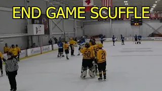 END GAME SCUFFLE... *MIC’D UP* GoPro Hockey Goalie