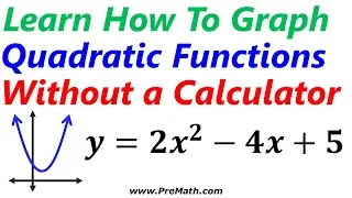 How to Graph Quadratic Functions Without Using a Calculator - No Solutions - Quick and Easy Tutorial