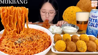 🔥Spicy Buldak Noodles & Cheese balls | KOREANFOOD MUKBANG ASMR