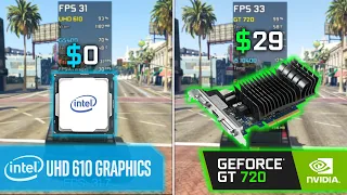 Intel UHD 610 vs GT 720 - Test in 7 Games