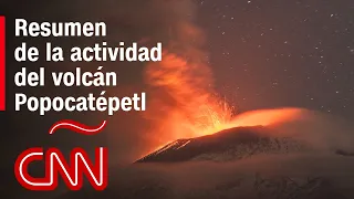 Resumen de la actividad del volcán Popocatépetl: explosiones, más ceniza y mismo nivel de alerta