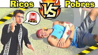 RICOS VS POBRES MATHEUS QUEBROU O BRAÇO JOGANDO FUTEBOL #96