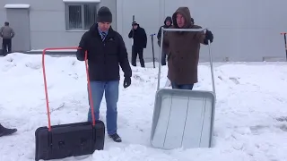 Тест скрепера (движок) для уборки снега - NORDIC