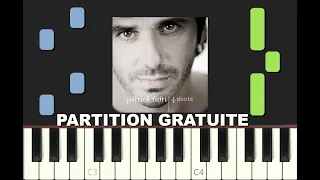 QUATRE MOTS SUR UN PIANO, 2007, Goldman & Fiori, Piano Tutorial avec Partition Gratuite (pdf)