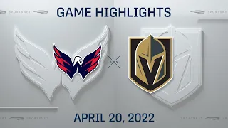 NHL Highlights | Golden Knights vs. Capitals - Apr. 20, 2022