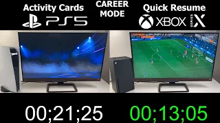 FIFA 22 PS5 vs. Xbox Series X Loading Times, Activity Cards vs. Quick Resume