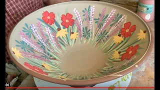 Easy to learn flower painting using under glazes.