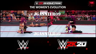 WWE 2K20 vs Real Life - 2K SHOWCASE : THE WOMEN'S EVOLUTION