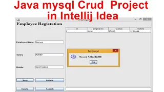 Java mysql Crud  Project Using Intellij Idea