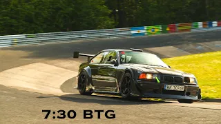 BMW M3 E36 GTR 7:30 BTG Nurburgring Nordschleife || Cold Tires