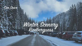 Car Drive 4K - Winter Scenery - Riedbergpass (Hoher Ifen - Riezlern - Fischen im Allgäu