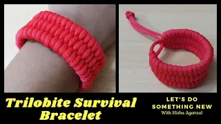 Mad Max Style Trilobite Paracord Survival Bracelet with Single Working Strand | Macrame Bracelet