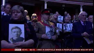 Remembrance at the Royal Albert Hall (UK) - BBC News - 11th November 2018