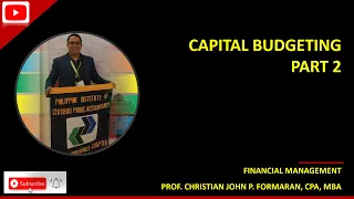 FM101.Capital Budgeting Part 2 (Cabrera)