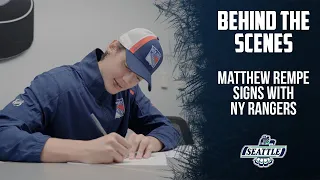 A behind the scenes look at Matthew Rempe signing with the New York Rangers