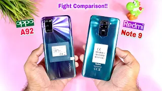 Oppo A92 vs Redmi Note 9 - Speed Test & Camera Test Comparison [Hindi/Urdu]