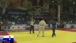 60 kg Кануков А Хажметов К 01 08 2016 Т2 Первенство СКФО до 18 лет, ГРОЗНЫЙ 2016