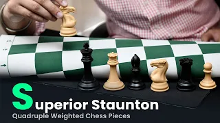 Best Chess Set Ever Quadruple Weighted Staunton Plastic Chess Pieces with Tournament Chessboard