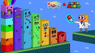 Dr. Numberblocks vs the Giant Biggest Zombie Numberblocks Maze | Mario Animation